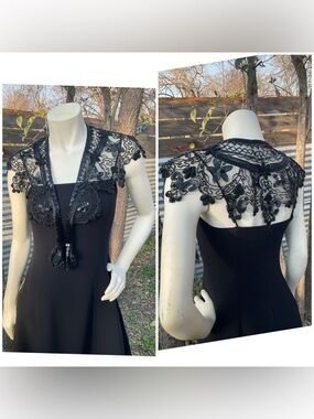 Beaded Collar Shawl Goth Romantic Gatsby